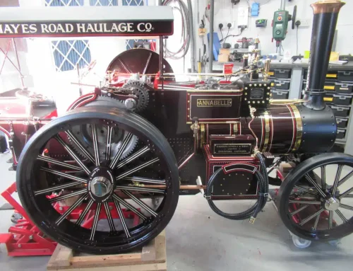 Coach lines on a scale replica of a Burrel steam engine.